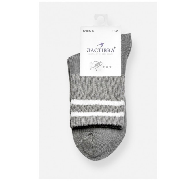 Шкарпетки жіночі демісезонні сірого кольору 200739L