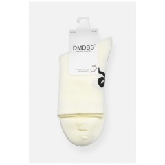 Шкарпетки жіночі демісезонні молочного кольору 200769L