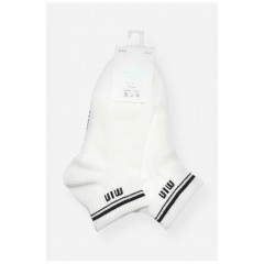 Шкарпетки жіночі демісезонні спортивні білого кольору 200788L