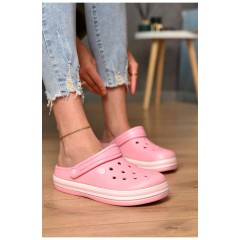 Кроксы женские розового цвета 201095L