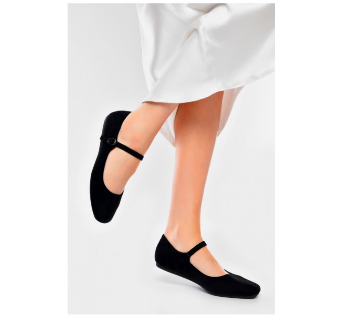 Балетки жіночі чорного кольору 201097L