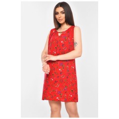 Сарафан жіночий червоного кольору з принтом 201131L Сарафан жіночий червоного кольору з принтом 201131L