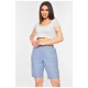 Шорти жіночі однотонні блакитного кольору 201169L