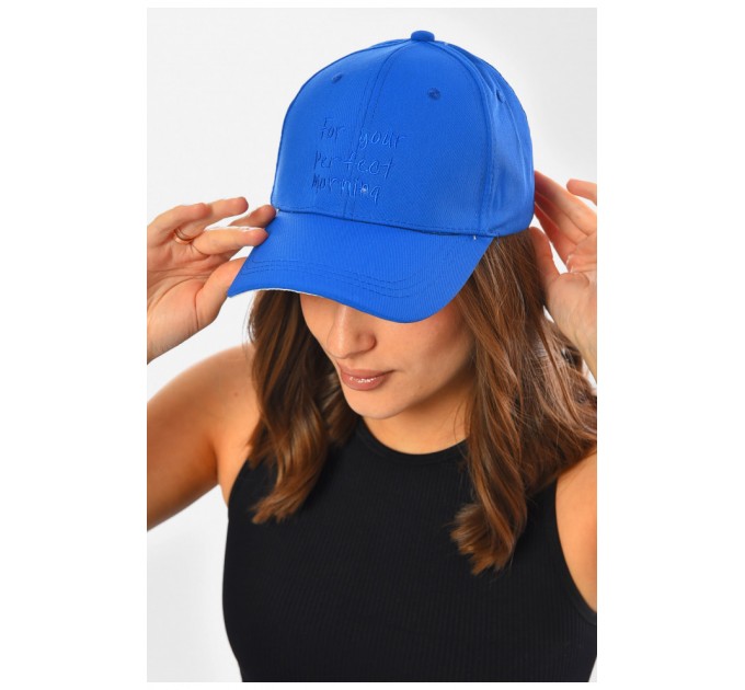 Кепка жіноча синього кольору 201290L