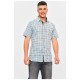 Сорочка чоловіча блакитного кольору з принтом 201455L