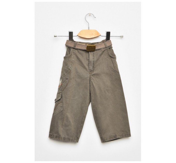 Бриджі дитячі для хлопчика кольору хакі 201696L