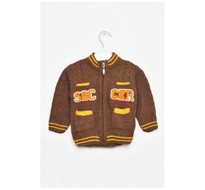 Кофта детская для мальчика коричневого цвета 201735L