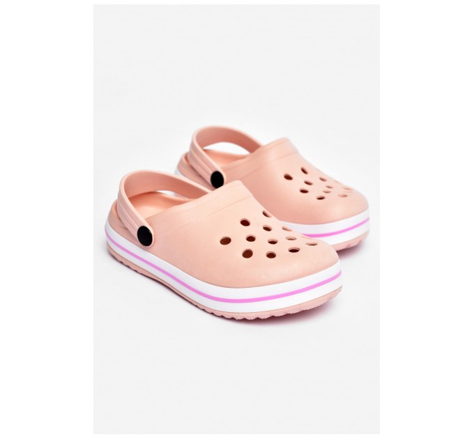 Кроксы детские пудрового цвета 201773L