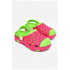 Кроксы детские для девочки малинового цвета 201776L