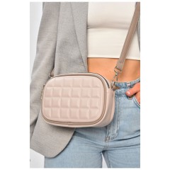 Сумка женская из экокожи пудрового цвета 201803L