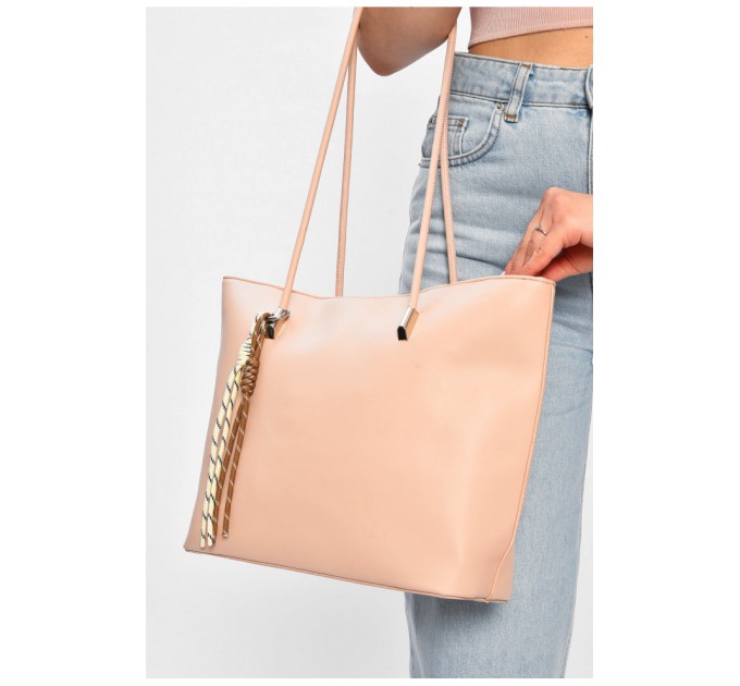 Сумка женская из экокожи розового цвета 201808L