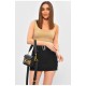 Спідниця-шорти жіноча однотонна чорного кольору 201883L