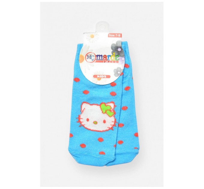 Шкарпетки дитячі для дівчинки демісезонні блакитного кольору 202049L