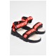 Босоніжки для дівчинки чорно-червоного кольору 202057L