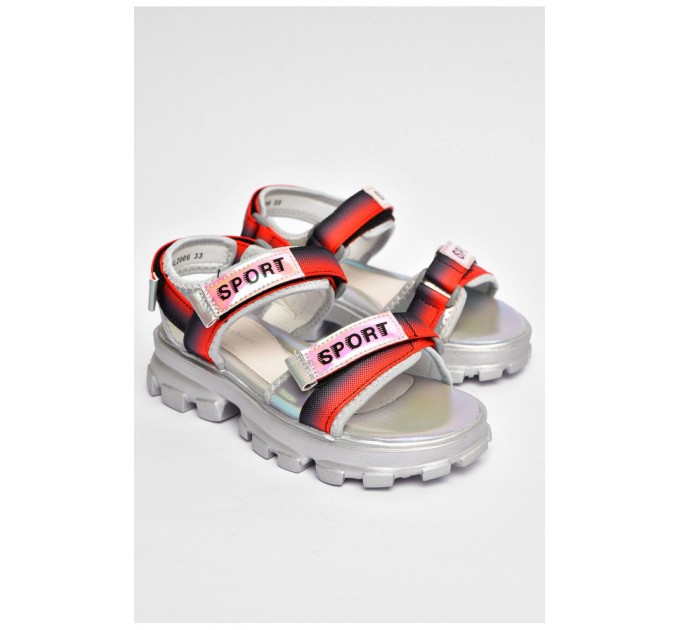 Босоніжки для дівчинки сріблястого кольору 202067L