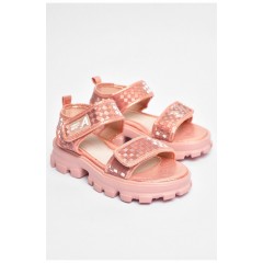 Босоножки для девочки розового цвета 202068L