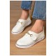 Мокасини жіночі білого кольору на шнурівці 202159L