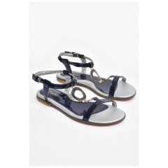 Босоніжки для дівчинки чорного кольору 202182L