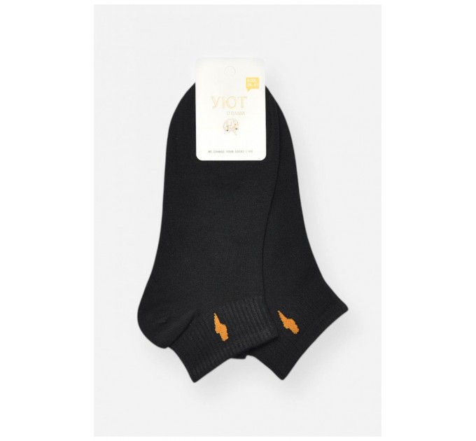 Шкарпетки жіночі спортивні демісезонні чорного кольору 202416L