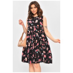 Сукня жіноча чорного кольору з принтом 202552L
