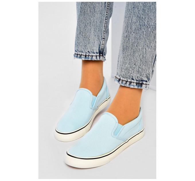 Мокасини жіночі блакитного кольору 202608L
