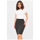 Спідниця жіноча однотонна сірого кольору 202647L