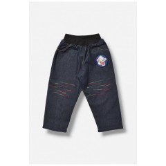 Джинси дитячі для хлопчика темно-синього кольору зима 202897L