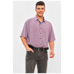 Рубашка мужская батальная фиолетового цвета 202911L