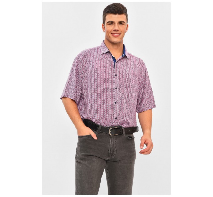 Рубашка мужская батальная фиолетового цвета 202911L