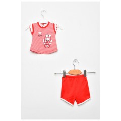 Костюм дитячий для дівчинки червоного кольору 203046L