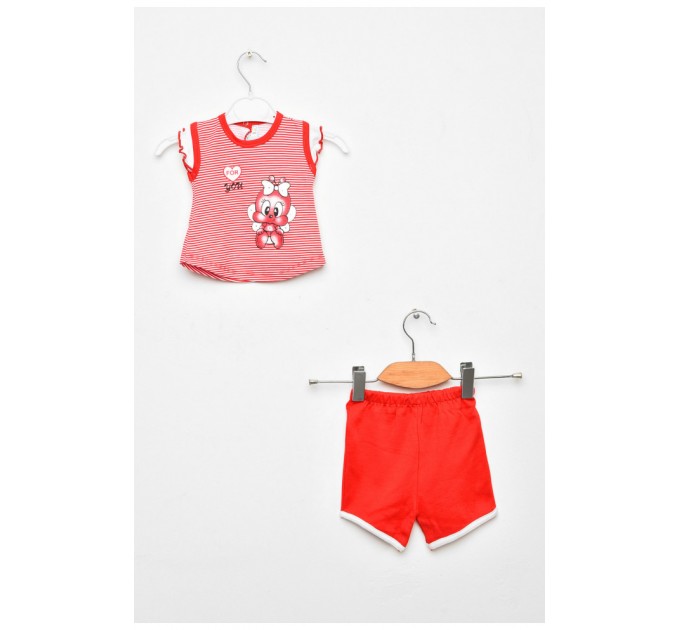 Костюм дитячий для дівчинки червоного кольору 203046L