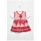 Костюм дитячий для дівчинки червоного кольору сарафан+футболка 203137L