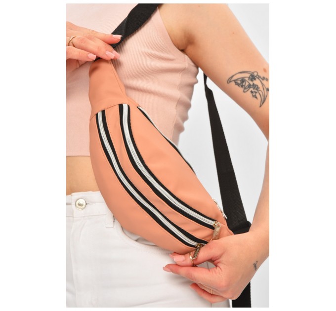 Бананка жіноча пудрового кольору 203229L