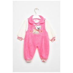 Костюм дитячий для дівчинки рожевого кольору з принтом 203500L
