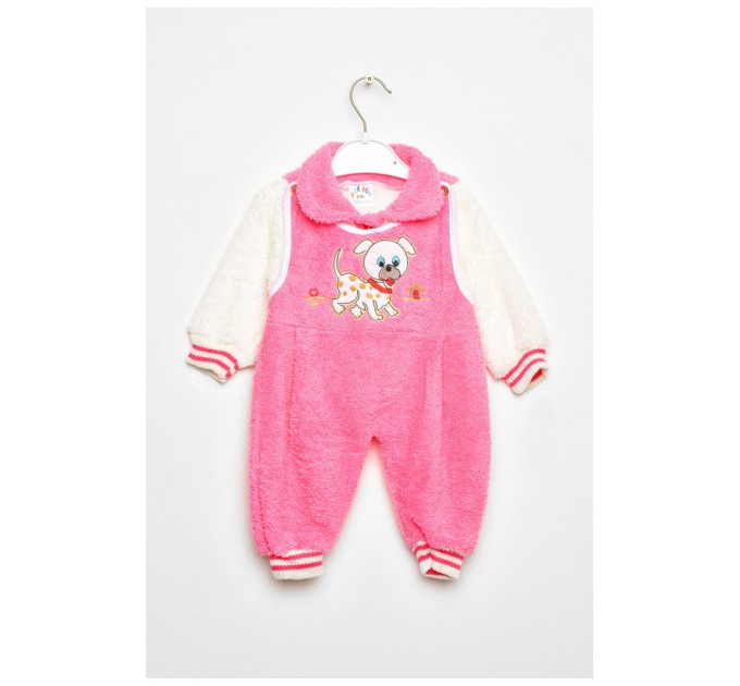 Костюм дитячий для дівчинки рожевого кольору з принтом 203500L