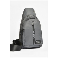 Сумка чоловіча через плече текстиль темно-сірого кольору 203628L