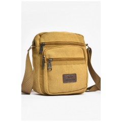 Сумка чоловіча через плече текстиль світло-коричневого кольору 203635L