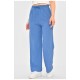 Штани жіночі однотонні синього кольору 203673L
