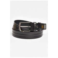 Ремінь чоловічий чорного кольору розмір 113*3,5 см 203921L Ремінь чоловічий чорного кольору розмір 113*3,5 см 203921L