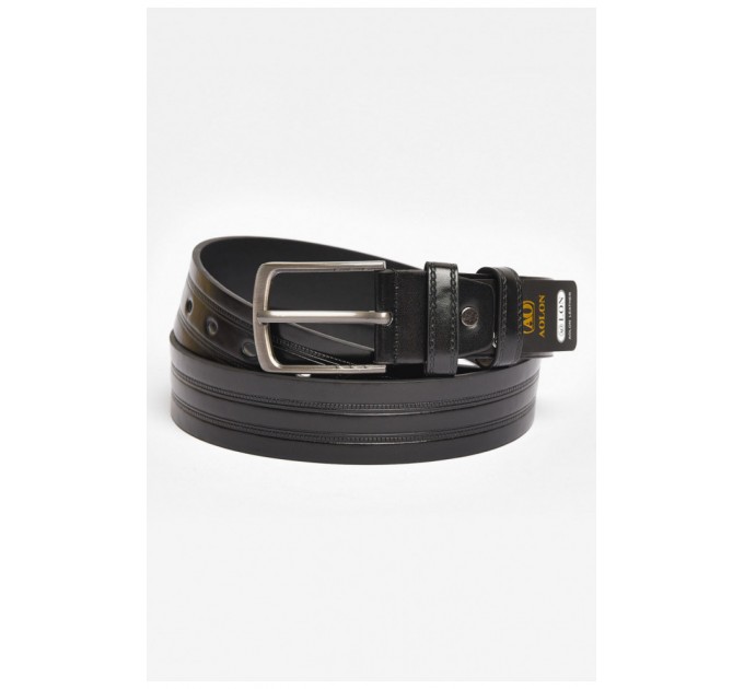 Ремень мужской черного цвета размер 113*3,5 см 203921L