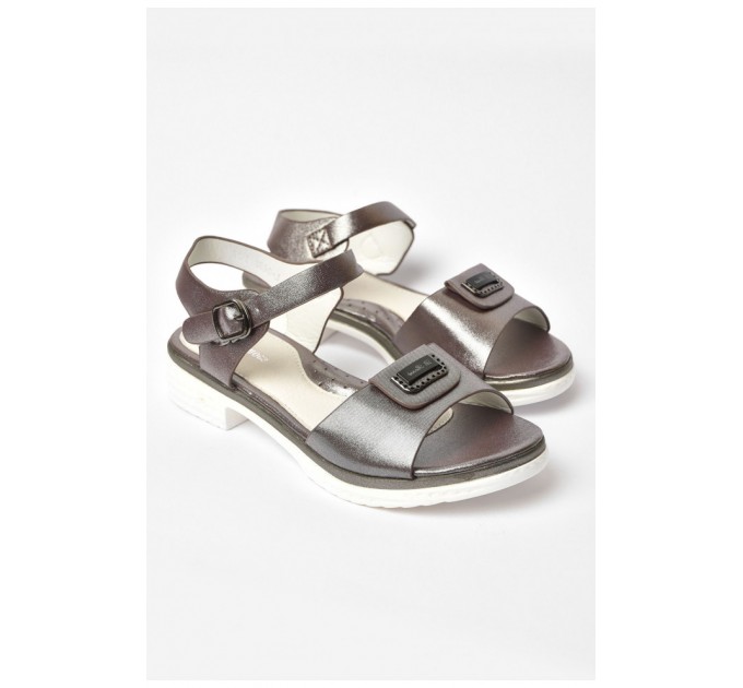 Босоножки для девочки темно-серого цвета 204026L