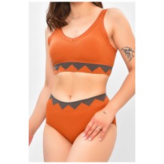 Комплект женский оранжевого цвета чашка В 204134L