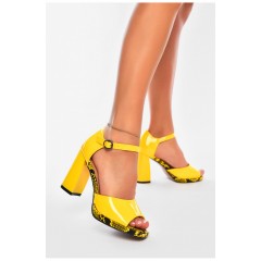 Босоніжки жіночі жовтого кольору 204344L