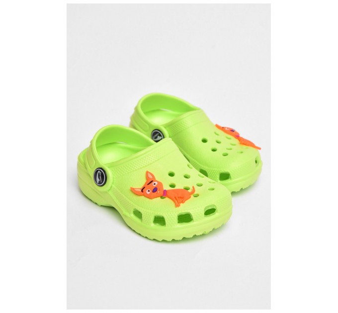 Кроксы детские для мальчиков салатового цвета 204367L
