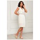 Сукня жіноча однотонна білого кольору 204561L