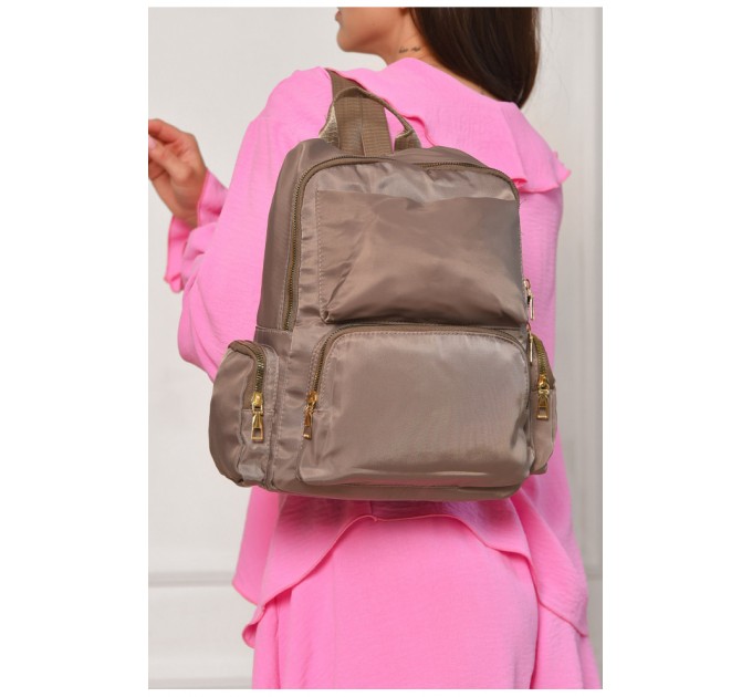 Женский рюкзак однотонный темно-серого цвета 204647L