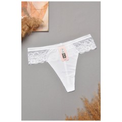 Стрінги жіночі однотонні білого кольору 204814L