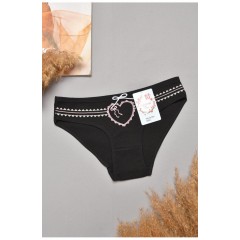 Труси жіночі чорного кольору із принтом 204862L