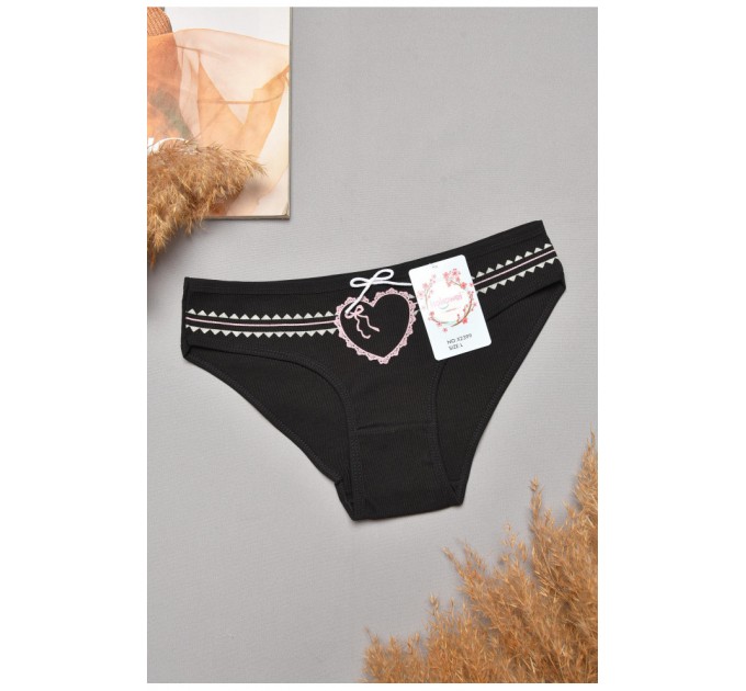 Трусы женские черного цвета с принтом 204862L