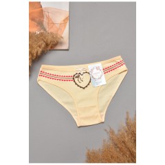 Труси жіночі бежевого кольору з принтом 204863L